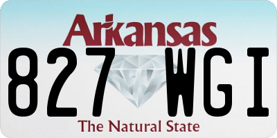 AR license plate 827WGI