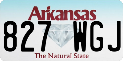 AR license plate 827WGJ