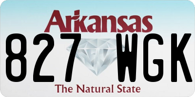 AR license plate 827WGK