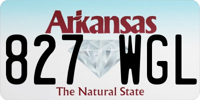 AR license plate 827WGL