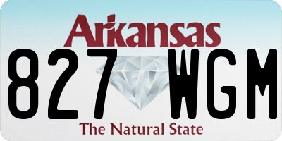 AR license plate 827WGM