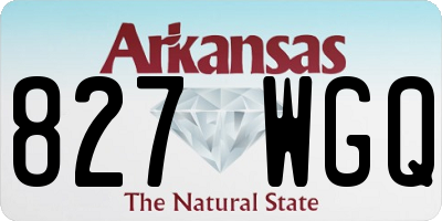 AR license plate 827WGQ