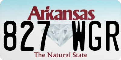 AR license plate 827WGR
