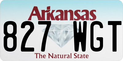 AR license plate 827WGT