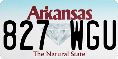 AR license plate 827WGU