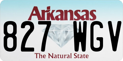 AR license plate 827WGV