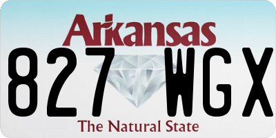 AR license plate 827WGX