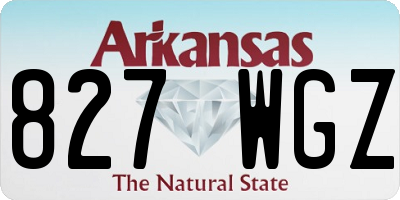 AR license plate 827WGZ