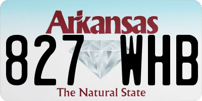 AR license plate 827WHB