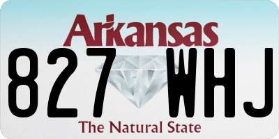AR license plate 827WHJ