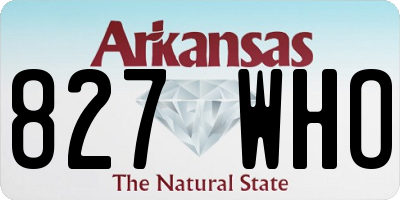 AR license plate 827WHO