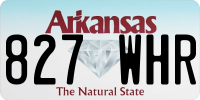 AR license plate 827WHR
