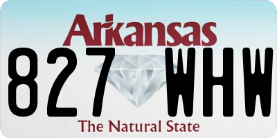 AR license plate 827WHW