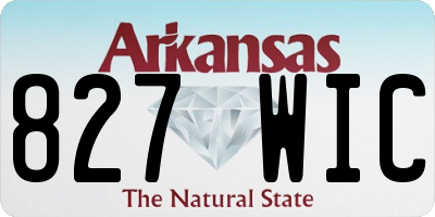 AR license plate 827WIC