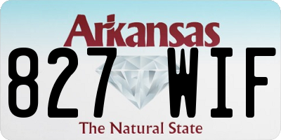 AR license plate 827WIF