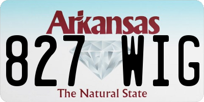 AR license plate 827WIG