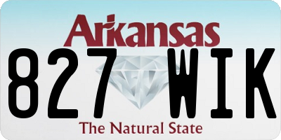 AR license plate 827WIK