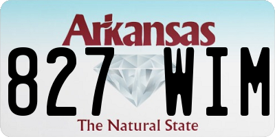 AR license plate 827WIM