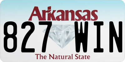AR license plate 827WIN