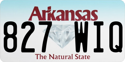 AR license plate 827WIQ