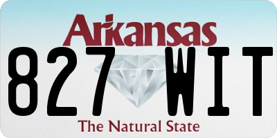AR license plate 827WIT