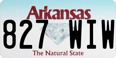 AR license plate 827WIW