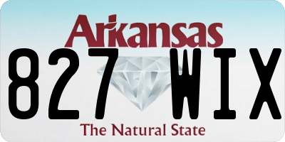 AR license plate 827WIX