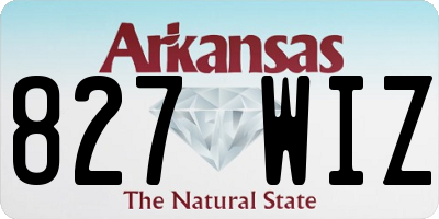 AR license plate 827WIZ