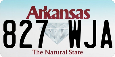 AR license plate 827WJA