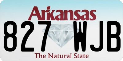 AR license plate 827WJB