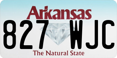 AR license plate 827WJC