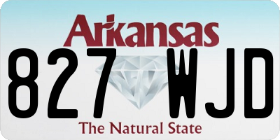 AR license plate 827WJD