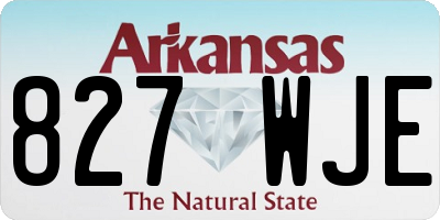 AR license plate 827WJE