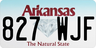 AR license plate 827WJF
