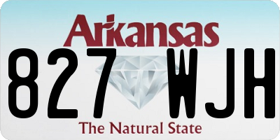 AR license plate 827WJH