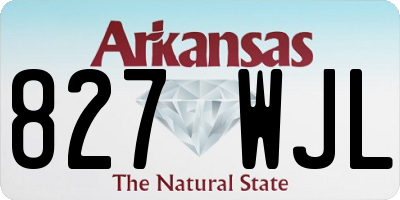 AR license plate 827WJL