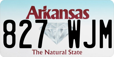 AR license plate 827WJM