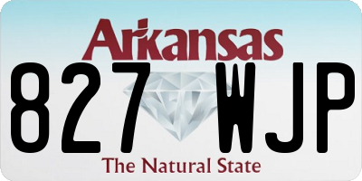 AR license plate 827WJP