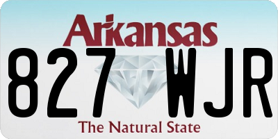 AR license plate 827WJR