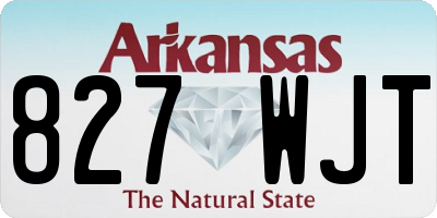 AR license plate 827WJT