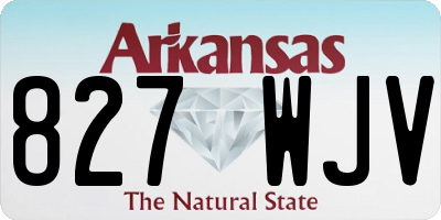 AR license plate 827WJV