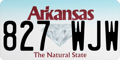 AR license plate 827WJW