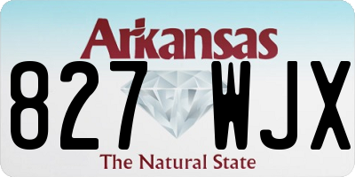 AR license plate 827WJX