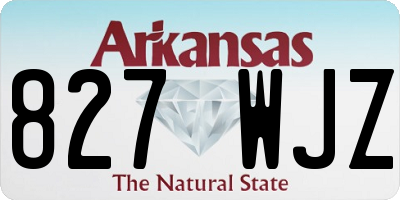 AR license plate 827WJZ