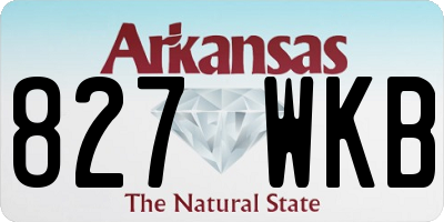 AR license plate 827WKB