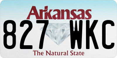 AR license plate 827WKC