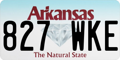 AR license plate 827WKE