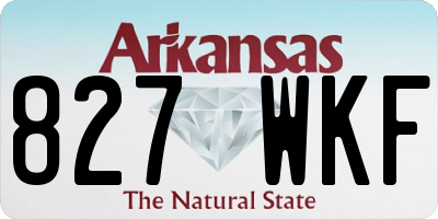 AR license plate 827WKF