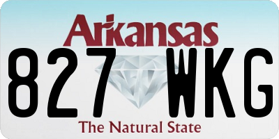 AR license plate 827WKG