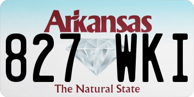AR license plate 827WKI